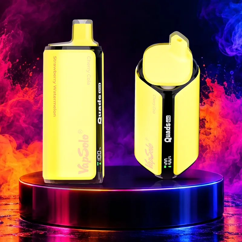 VapSolo Quads 80K con la combinación Cherry Cola, Strawberry Watermelon, Grapefruit Refresher, Juicy Peach Ice